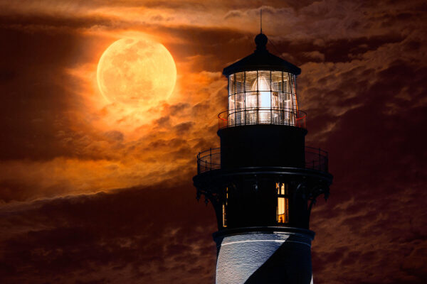 Full-Moon Rising over St Augustine Lighthouse