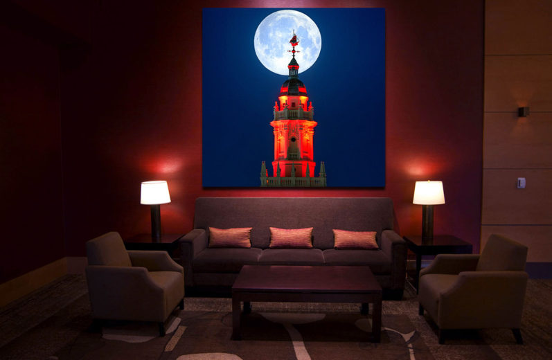 Full Moon over Freedom Tower by Justin Kelefas 1200