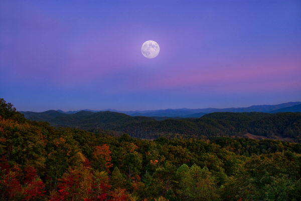 Full Moon over Foothills Parkway Tennessee