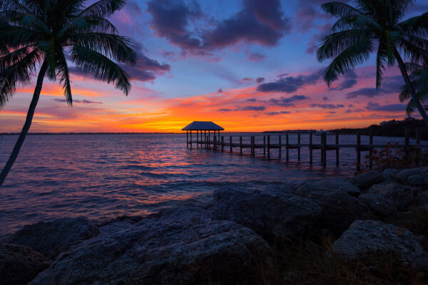 Sunset Dream over Inlet Pier on Hutchinson Island Florida