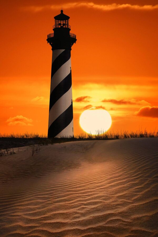 Cape Hatteras Lighthouse Sunset Outer Banks North Carolina