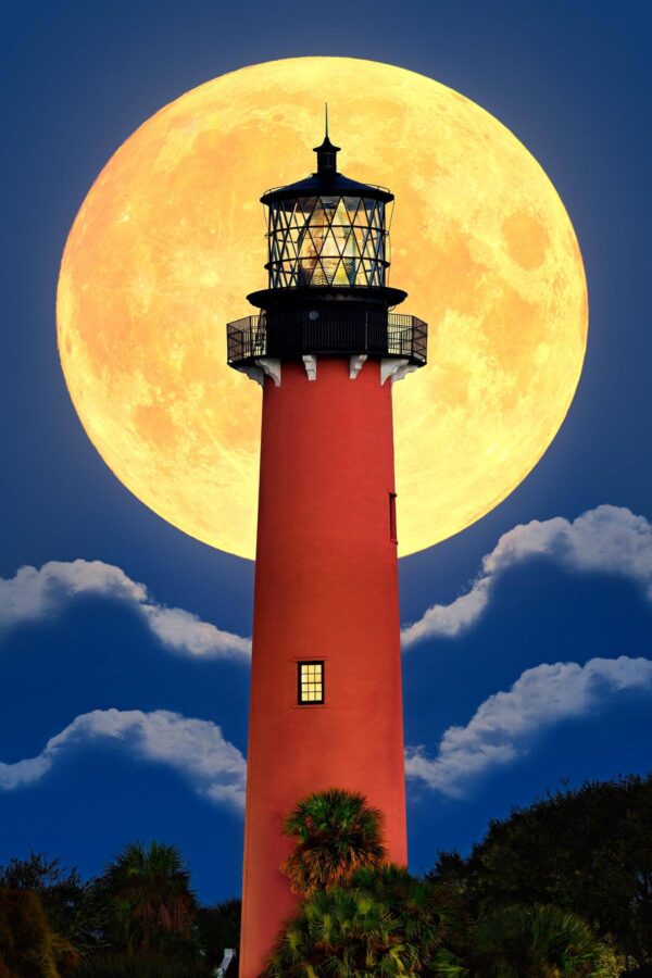 Jupiter Lighthouse Florida Supermoon