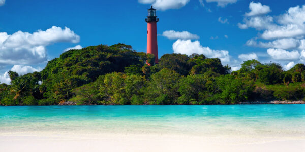 Jupiter Lighthouse and Inlet Beach Florida Panoramic