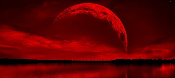 Red Moon Rising Panoramic