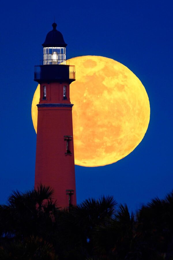 Supermoon over Ponce DE Leon Lighthouse Florida