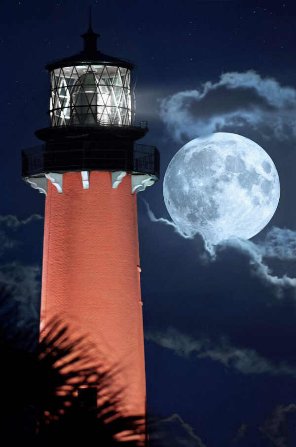Full Moon over Jupiter Lighthouse and Museum