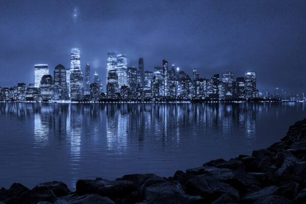 Gotham City New York Skyline Monochrome