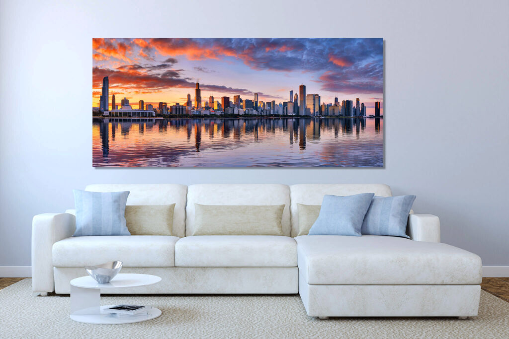 Chicago-Skyline-at-Sunset-home-decor-wall-art